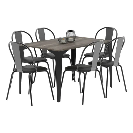 Mesa Soho Rectangular 1.10- Canyon-negro