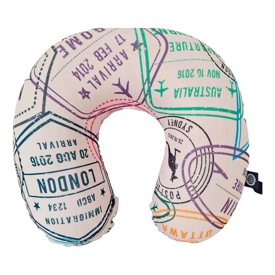 Almohada De Viaje Para Cuello Almohadilla Viajera Auto 17020