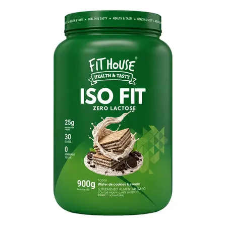 Iso Fit Proteina Isolada Zero Lactose Fit House 900g Wafer De Cookies And Cream