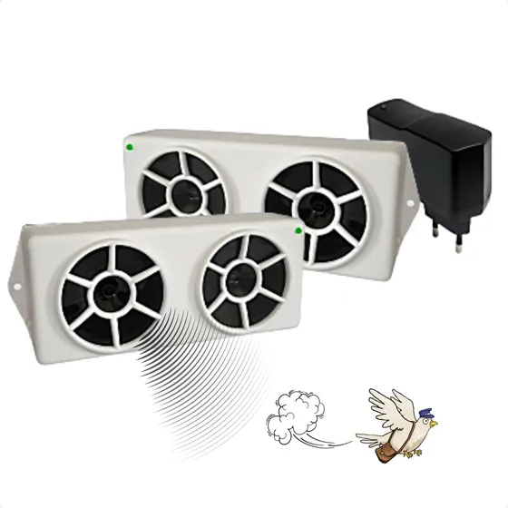 Aparelho Sonoro Afasta Pombo Com 2 Emissores Ultrassom Novo