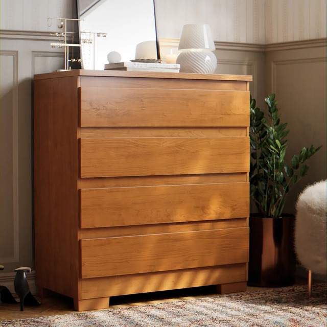 Cômoda Imperial 4 Gavetas Quarto Branco E Amadeirado Nature Off White Mdf Mdp Design Moder... Cômoda Imperial 4 Gavetas Quarto Branco E Amadeirado Nature Off White Mdf Mdp Design Moder...