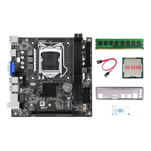 Placa Madre H61s (h61) Lga1155+cpu I3 2120+4g Ddr3 1600 Mhz 