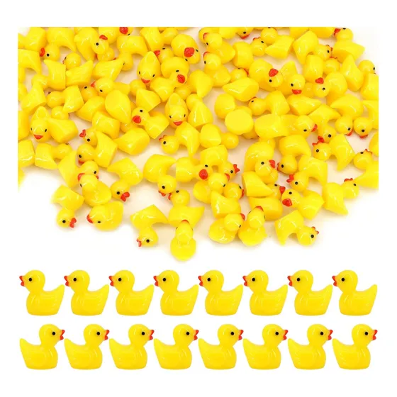 100 Patos Amarillos De Resina Para El Baño