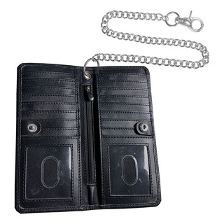 Ibro Bifold Largo Rfid Blocking Motocicleta Cadena Billet... Ibro Bifold Largo Rfid Blocking Motocicleta Cadena Billet...