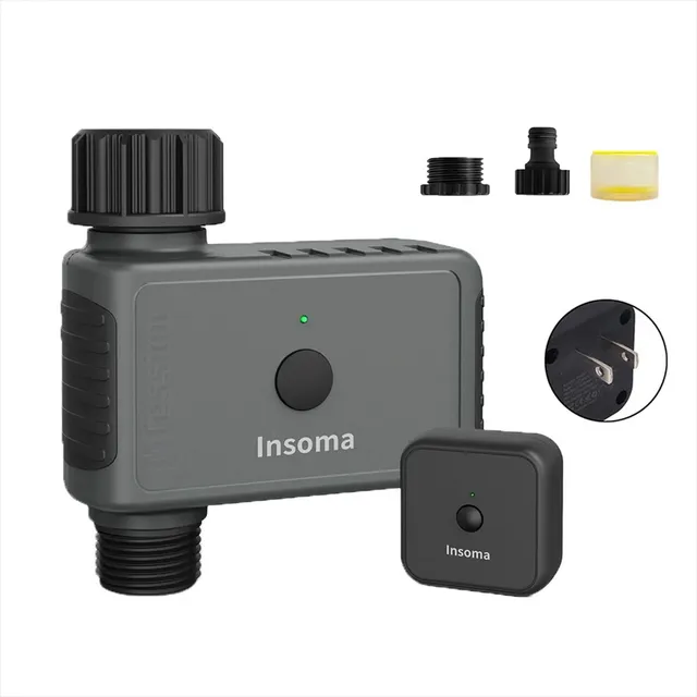 Programador Wifi Para Riego De Jardín Y Césped Inteligente Color Gris Oscuro