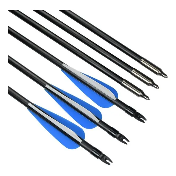 Flecha Fibra De Vidrio 30'' X 6 Unidades Punta Fija Arco
