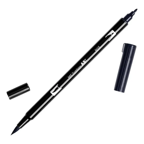 Marcador Rotulador Doble Punta Tombow N15 Negro Mezclable