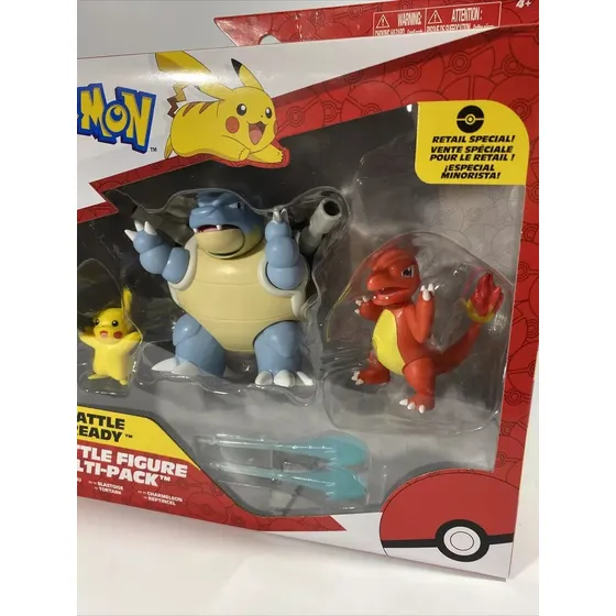 Figura Pokemon Battle Multipack Pikachu Blastoise Charmeleon