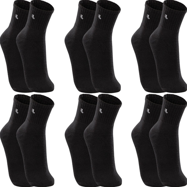 Kit 6 Pares Meias Lupo Cano Médio Esportivas Academia