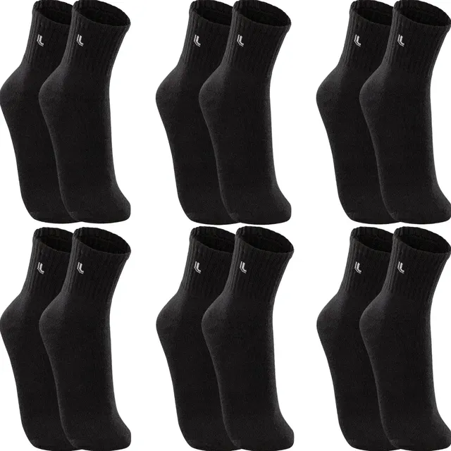 Kit 6 Pares Meias Lupo Cano Médio Esportivas Academia