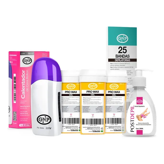 X3 Cera Depilatoria Gnp, Calentador De Cera, Bandas Y Aceite