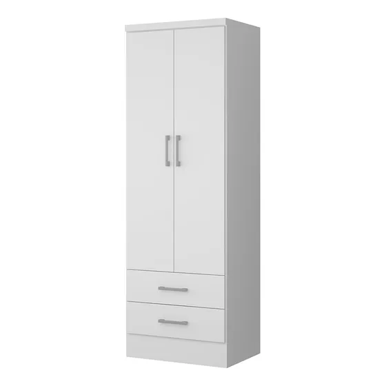 Closet Armario En Mdp 60cm 2 Puertas 2 Gavetas Blanco