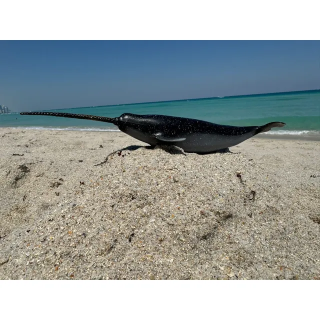 Figura Pez Narval Juguete Niño Regalo Mar Marino Plástico
