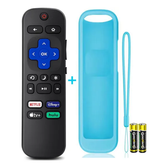 Control Compatible Roku Tv Tcl Hisense Sharp Philips Onn Element Insignia Rca Sanyo LG Haier Jvc Westinghouse Smart Tv,acceso Rápido A Canales Con El Mando A Distancia Netflix,disney+,apple Tv+,hulu