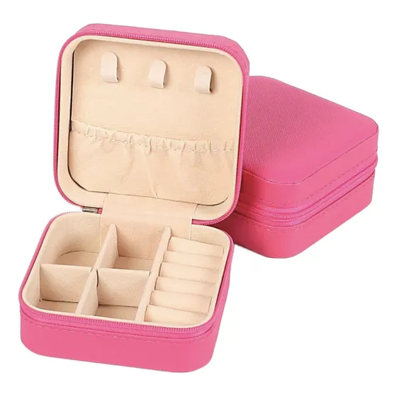Joyero Estuche Organizador Joyas Fucsia Para Viaje 1 Und