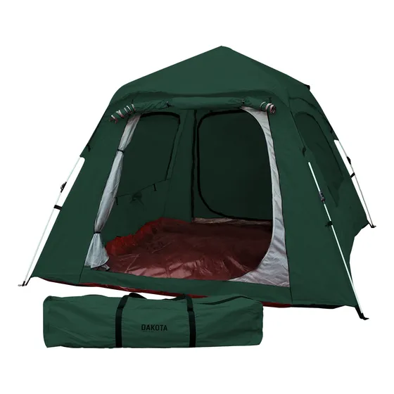 Carpa Autoarmable Para 6 Personas Dakota Automática 240x240x154cm Color Verde