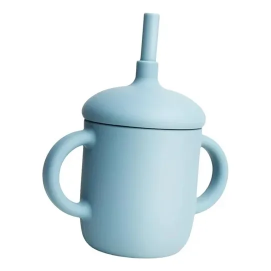 Vasos De Silicon Anti Derrame Para Bebe Pitillo Jugo Agua