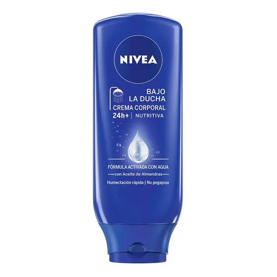 Crema para cuerpo Nivea Cuidado Corporal Bajo la Ducha Nutritiva en tubo 250mL