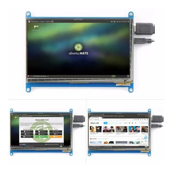 Monitor Lcd 7 Touch Screen Hdmi Raspberry Pi 3 Pi3 1024x600
