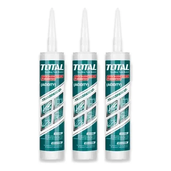 Silicón Marca   Total  Transparente Cartucho 300ml 