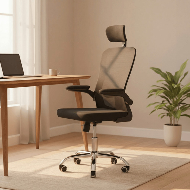 Cadeira De Escritório Diretor Com Encosto De Cabeça Flink Healer Preto Espuma Cadeira De Escritório Diretor Com Encosto De Cabeça Flink Healer Preto Espuma