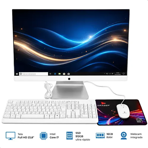 All In One Computador Ssd512 Intel Core I7 16gbram Tela 23,8 Pol
