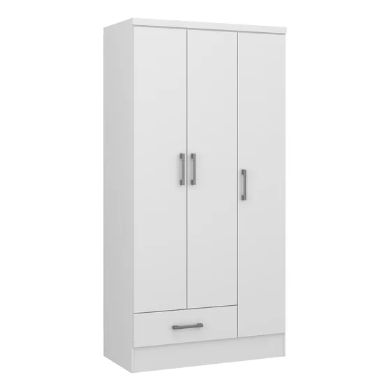 Closet Munari Blanco 90x182cm Con Un Cajón Y Dos Entrepaños