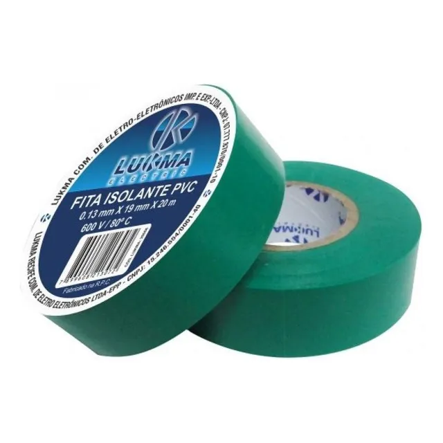 Fita Isolante 20mts Verde Lukma 29088