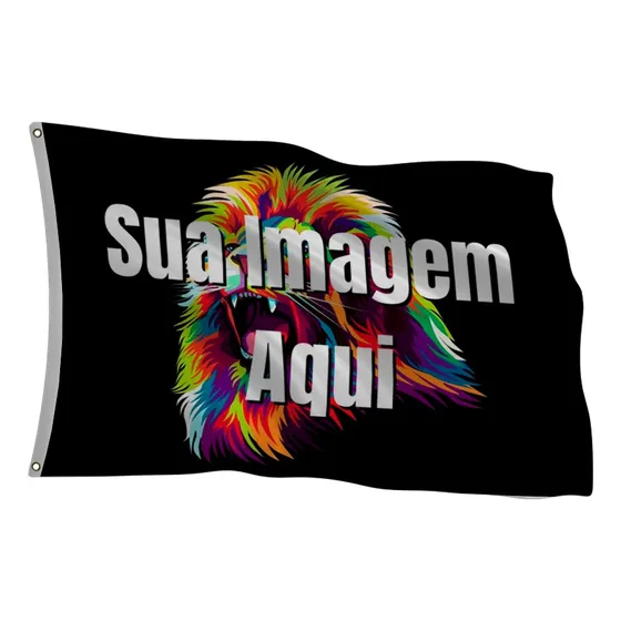 Bandeira Personalizada Sua Arte Imagem Grande 140x100cm