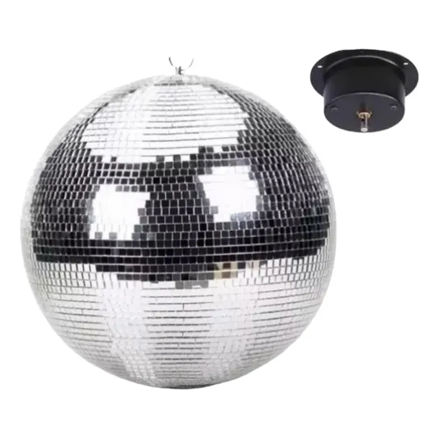 Bola Espejo Disco Esfera + Motor Giratorio 20cm