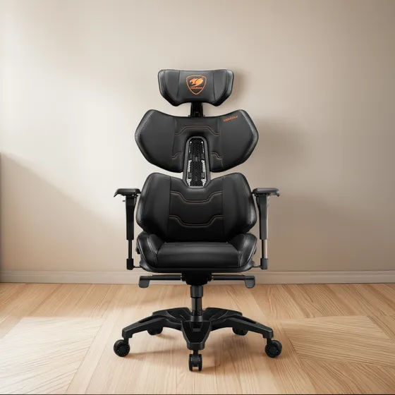 Silla Gamer Cougar Terminator Color Negro Material del tapizado Cuero sintético