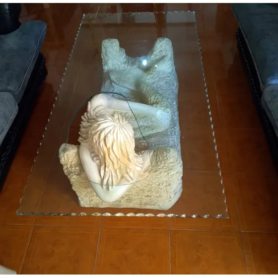 Mesa De Centro Con Vidrios Biselados De 12mm