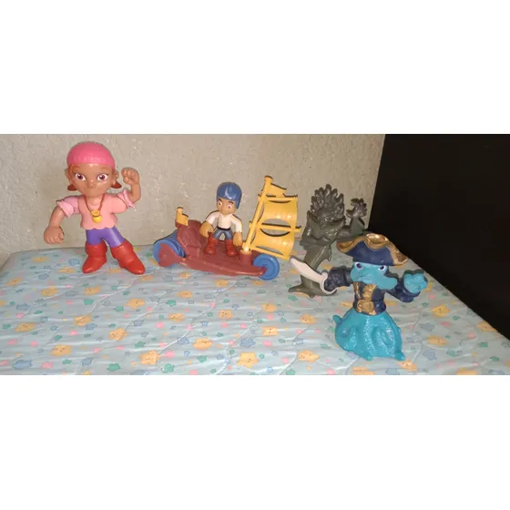 Juguetes Figuras De Jake Y Los Piratas De Nunca Jamas Usadas