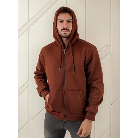 Blusa Moletom Casaco Com Capuz Casual Flanelado Inverno Frio - foto 1