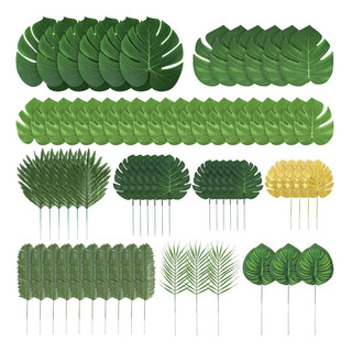 70 Piezas 10 Tipos De Hojas De Palma Artificial Monstera 70 Piezas 10 Tipos De Hojas De Palma Artificial Monstera