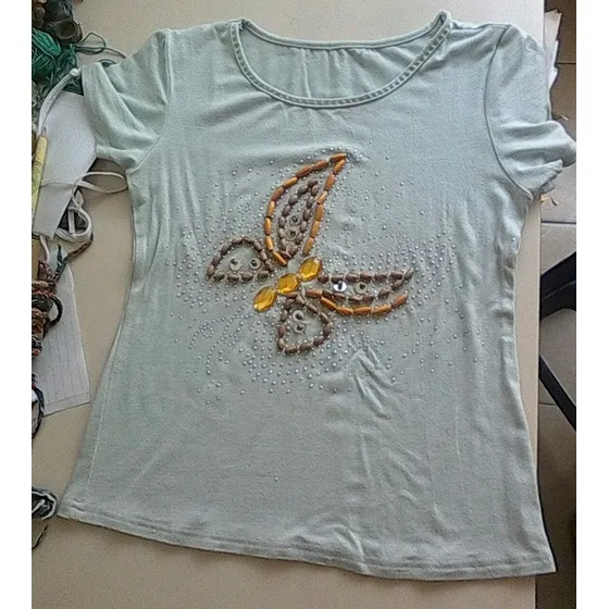 Franela Nueva Para Dama De Mariposa Talla M 