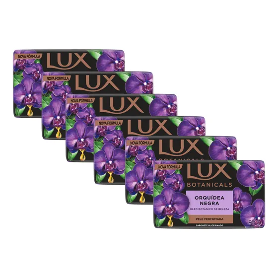 Kit 6 Sabonetes Em Barra Lux Orquidea Negra 85g