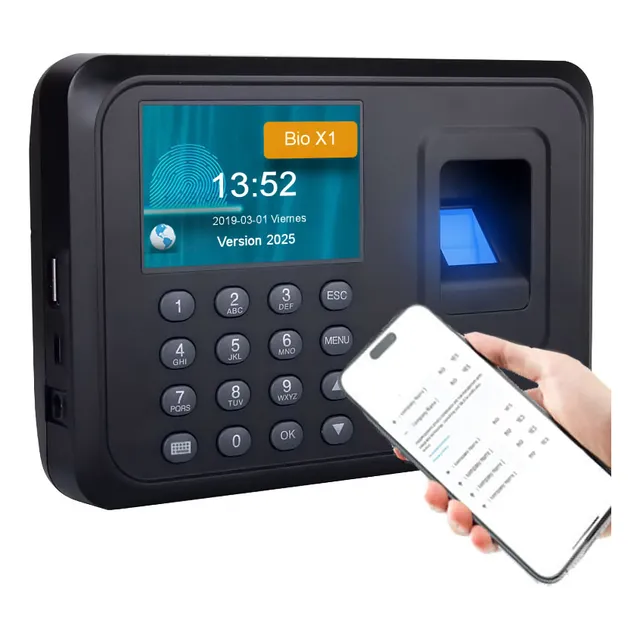 Reloj Checador Huella Dactilar Biometrico Excel O Con Software Internet