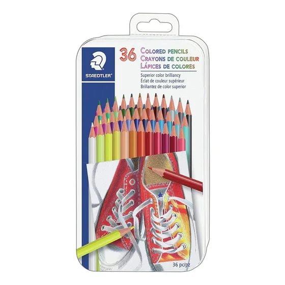 Lápices De Colores Staedtler Estuche Metálico Con 36 Piezas