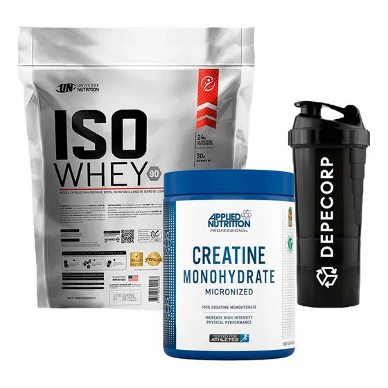 Pack Iso Whey 5kg + Creatina Applied Nutrition 500gr+shaker
