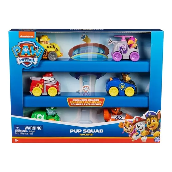 Paw Patrol Set 6 Carros Pup Squad Racers Metal Original