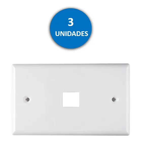 Tapa Faceplate 1 Punto Rj45 Blanca Coupler Ctornillo Tienda