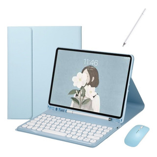 Funda De Teclado Redondo Ratón Lápiz Para iPad 11 A16 2025 Funda De Teclado Redondo Ratón Lápiz Para iPad 11 A16 2025