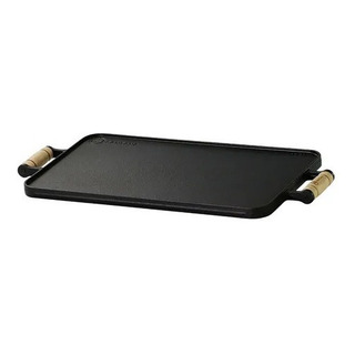 Chapa Bifeteira Ferro Fundido Com 2 Alças Bife 55x26 Cm Chapa Bifeteira Ferro Fundido Com 2 Alças Bife 55x26 Cm