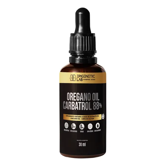 Aceite De Oregano 88% Carbatrol X 30 Ml Epigentic Lab Fuerte