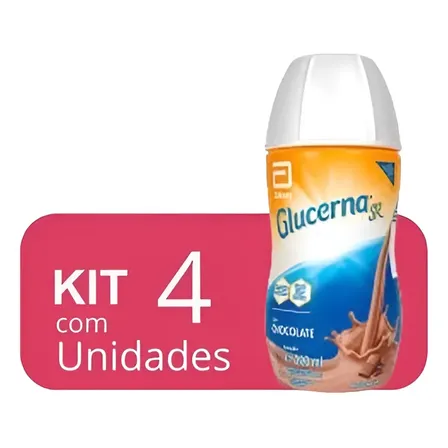 Glucerna Sr Chocolate 200ml Com 4 Unidades Chocolate