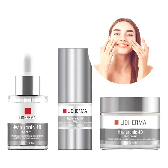 Kit Hyaluronic 4d Crema + Serum + Contorno De Ojos Lidherma