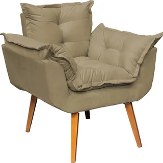 Poltrona Decorativa Amamentação Cadeira Reforçada Alice Suede Nude Pé Trapézio Poltrona Decorativa Amamentação Cadeira Reforçada Alice Suede Nude Pé Trapézio