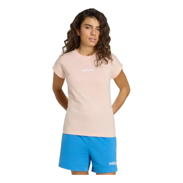 Camiseta Essentials Linear De Algodão adidas Rosa MPor adidas