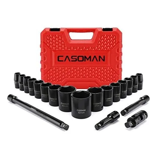 Juego De Vasos De Impacto 1/2puLG Casoman, Métrico,